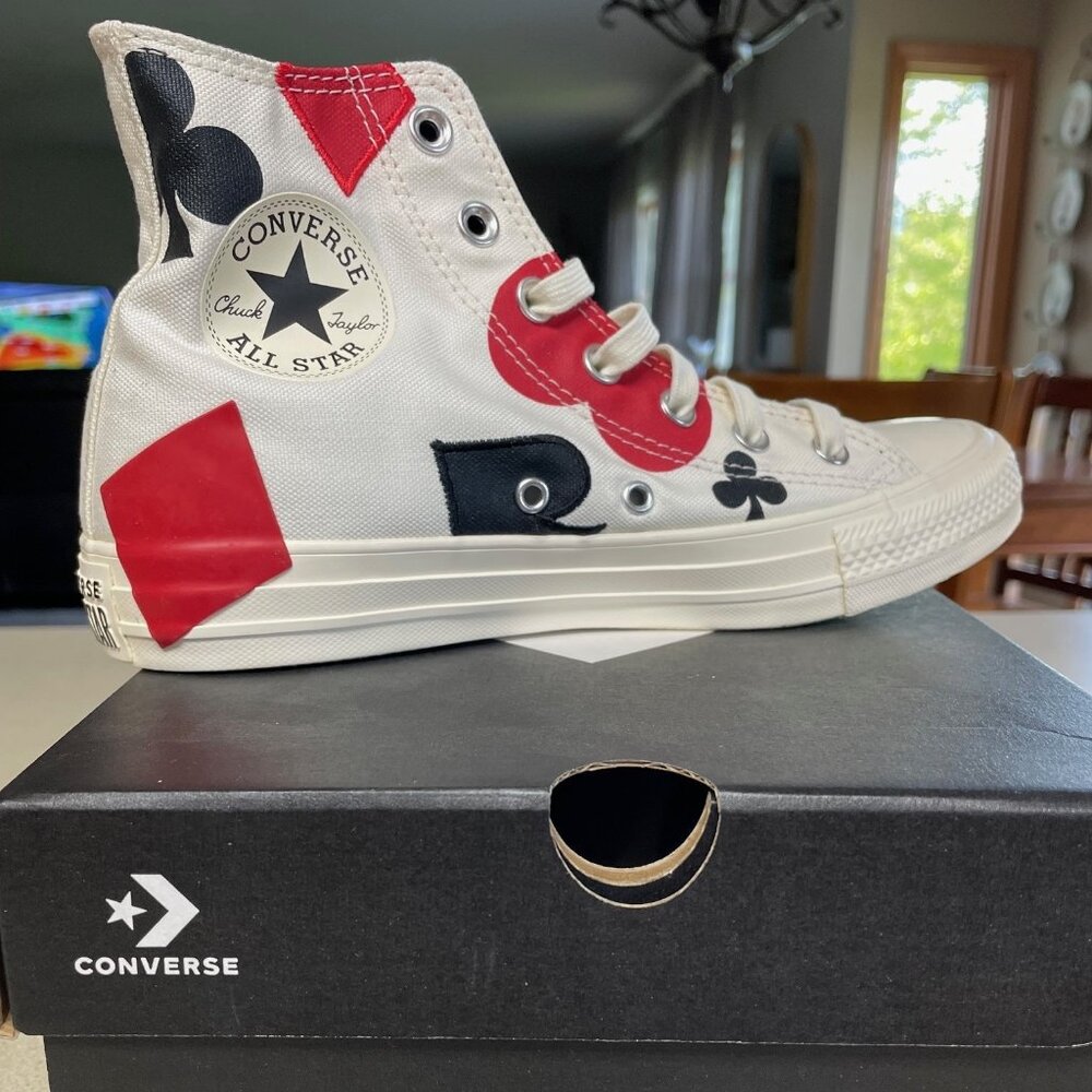 NEW Converse Chuck Taylor All Star Queen Of Hearts High Top Shoes